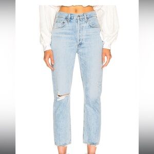 Agolde Riley straight crop jeans